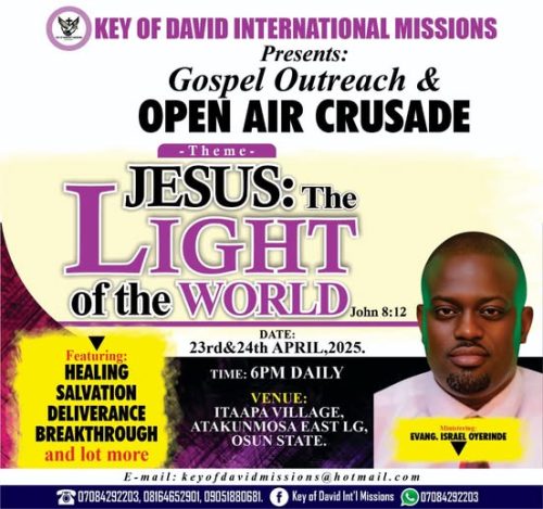 Jesus the Light of the World Crusade (Day 2)